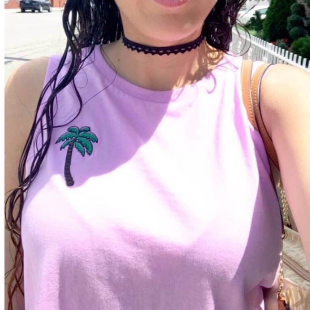 Crop Top tank w| a Palm Tree 🌴